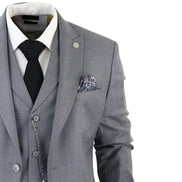 James - Men's 3 Piece Grey Classic Suit