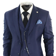 James - Men's 3 Piece Navy Blue Suit