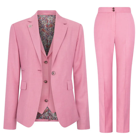 Classic Tailored Suit — Pink for women, styled for work
