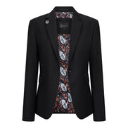 TPW-13 - Women's 3 Piece Plain Black Suit