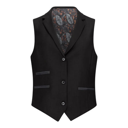 TPW-13 - Women's 3 Piece Plain Black Suit