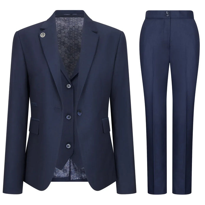 Classic Tailored Suit — Navy for women, styled for work