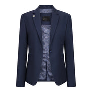 TPW-14 - Women's 3 Piece Plain Navy Blue Suit