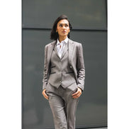 TPW-15 - Women's 3 Piece Plain Grey Suit