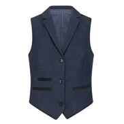 TPW-AK-04 - Women's Navy 3 Piece Herringbone Tweed Suit