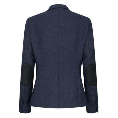 Classic Herringbone Tweed Suit — Navy