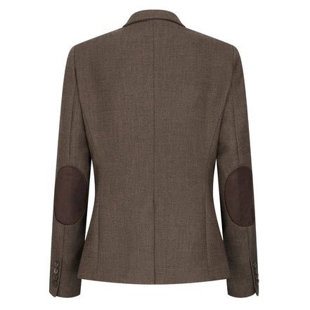 TPW-AK-06 - Women's Brown 3 Piece Herringbone Tweed Suit