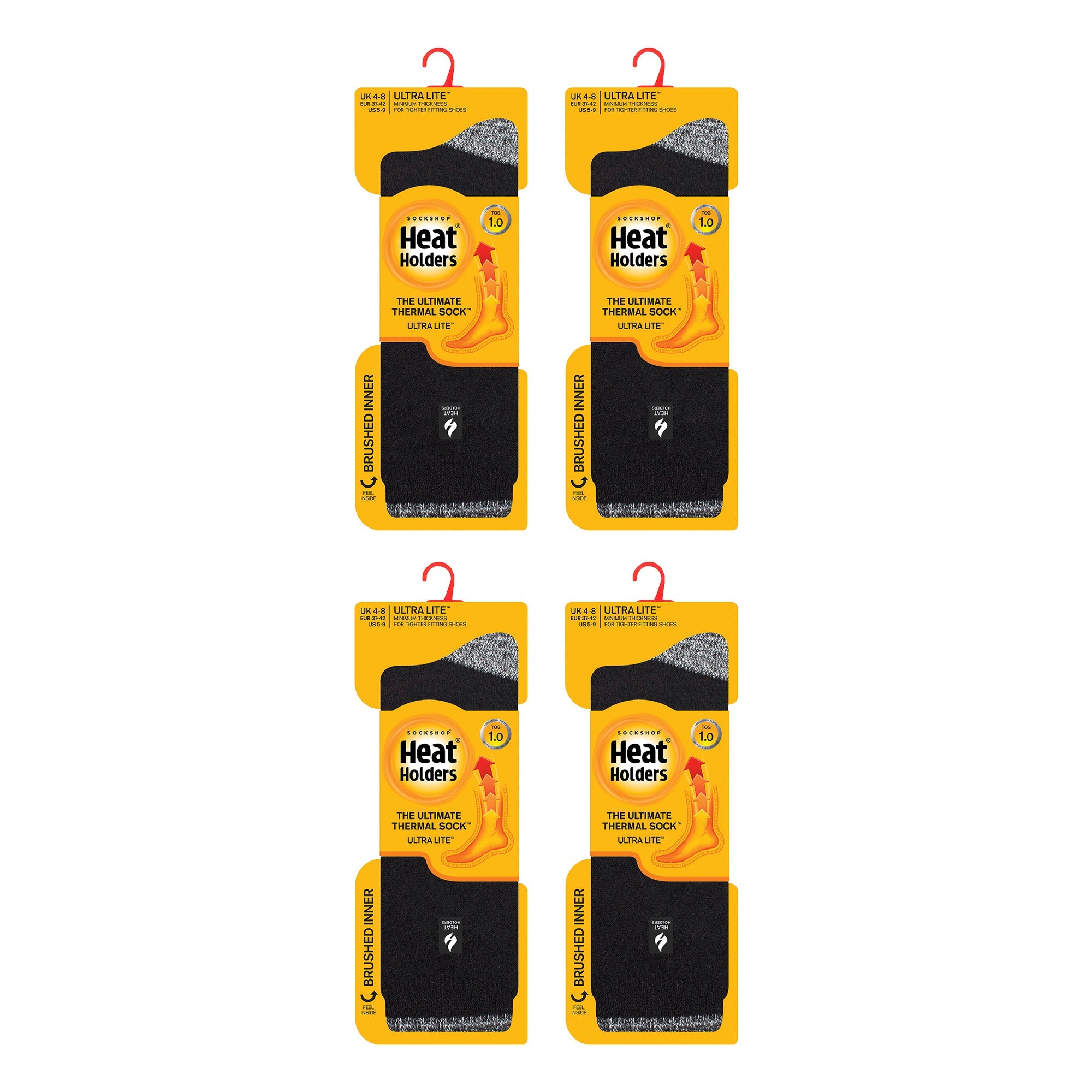 Ladies Ultra Lite Extra Thin 1.0 TOG Casual Thermal Socks (Multipack Options)