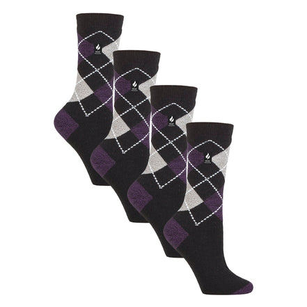 Ladies Ultra Lite Extra Thin 1.0 TOG Casual Thermal Socks (Multipack Options)