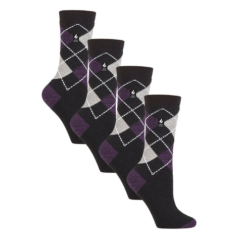 Ladies Ultra Lite Extra Thin 1.0 TOG Casual Thermal Socks (Multipack Options)