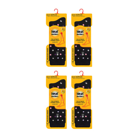 Ladies Ultra Lite Extra Thin 1.0 TOG Casual Thermal Socks (Multipack Options)
