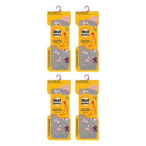 Ladies Ultra Lite Extra Thin 1.0 TOG Casual Thermal Socks (Multipack Options)