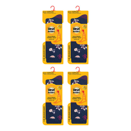 Ladies Ultra Lite Extra Thin 1.0 TOG Casual Thermal Socks (Multipack Options)
