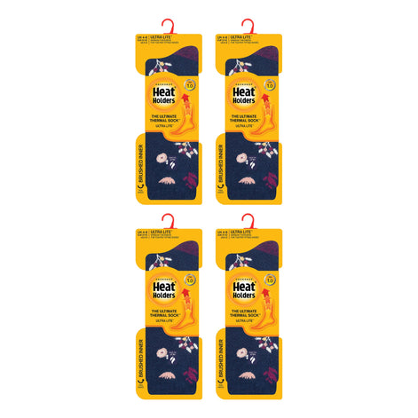 Ladies Ultra Lite Extra Thin 1.0 TOG Casual Thermal Socks (Multipack Options)