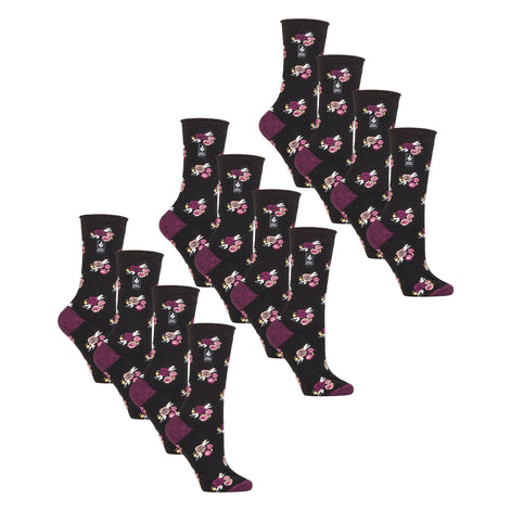 Ladies Ultra Lite Extra Thin 1.0 TOG Casual Thermal Socks (Multipack Options)