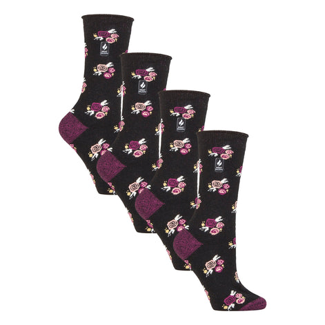 Ladies Ultra Lite Extra Thin 1.0 TOG Casual Thermal Socks (Multipack Options)