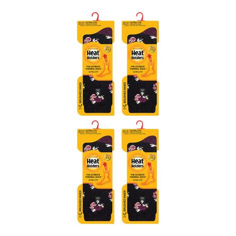 Ladies Ultra Lite Extra Thin 1.0 TOG Casual Thermal Socks (Multipack Options)