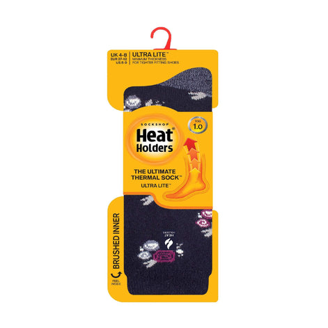 Ladies Ultra Lite Extra Thin 1.0 TOG Casual Thermal Socks (Multipack Options)