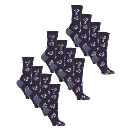 Ladies Ultra Lite Extra Thin 1.0 TOG Casual Thermal Socks (Multipack Options)
