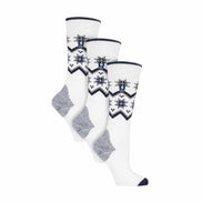 3 Pack Ladies Patterned Lightweight Thin 2.3 TOG Thermal Knee High Ski Socks