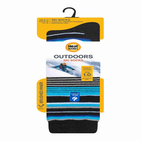 Mens Thin Warm Winter Knee High Lightweight Thermal Ski Socks