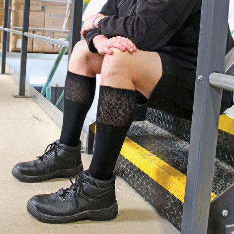 Mens Long Knee High Work Socks (Multipack Options)