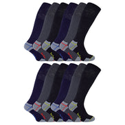 Mens Long Knee High Work Socks (Multipack Options)