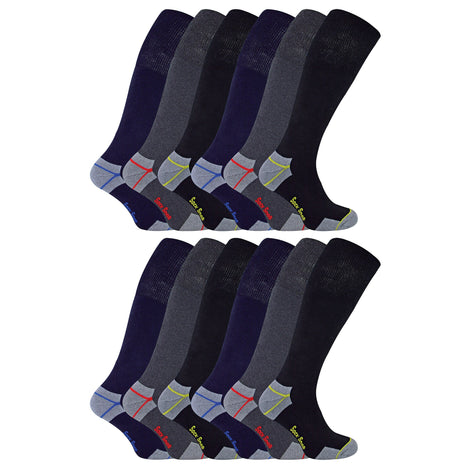 Mens Long Knee High Work Socks (Multipack Options)