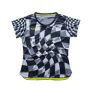 Aixo Checker Womens T Shirt Lime Check