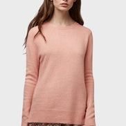 Morgane Knit Step Hem Jumper in Blush