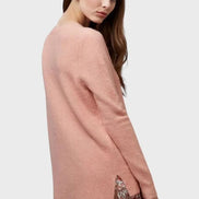 Morgane Knit Step Hem Jumper in Blush