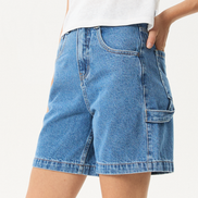 Afends Emilie- Denim Workwear Short