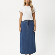 Afends Chichi- Denim Midi Skirt