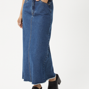 Afends Chichi- Denim Midi Skirt