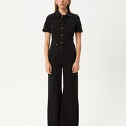 Afends Miami- Denim Flared Jumpsuit