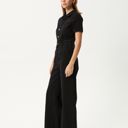 Afends Miami- Denim Flared Jumpsuit