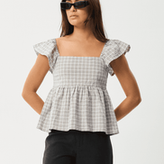 AFENDS Seersucker Top