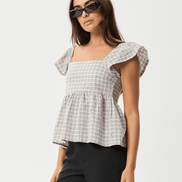 AFENDS Seersucker Top