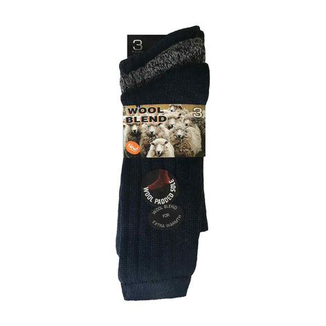 Mens Winter Warm Wool Blend Hiking Socks for Boots (Multipack Options)