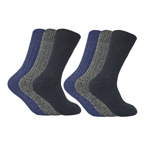 Mens Winter Warm Wool Blend Hiking Socks for Boots (Multipack Options)