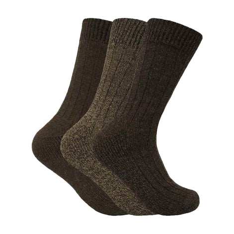 Mens Winter Warm Wool Blend Hiking Socks for Boots (Multipack Options)