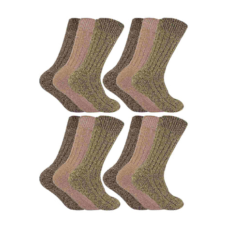 Mens Winter Warm Wool Blend Hiking Socks for Boots (Multipack Options)