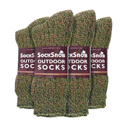 Mens Winter Warm Wool Blend Hiking Socks for Boots (Multipack Options)