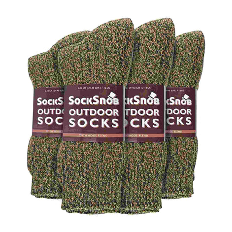 Mens Winter Warm Wool Blend Hiking Socks for Boots (Multipack Options)