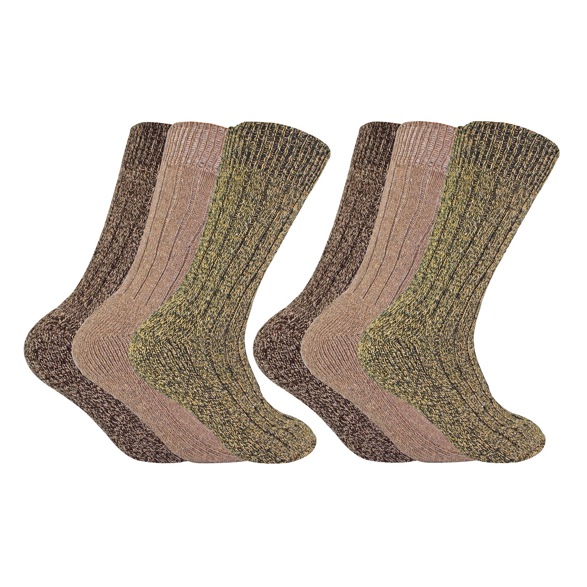 Mens Winter Warm Wool Blend Hiking Socks for Boots (Multipack Options)