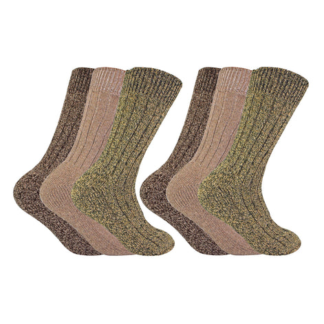 Mens Winter Warm Wool Blend Hiking Socks for Boots (Multipack Options)