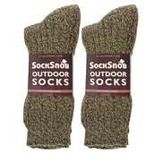 Mens Winter Warm Wool Blend Hiking Socks for Boots (Multipack Options)