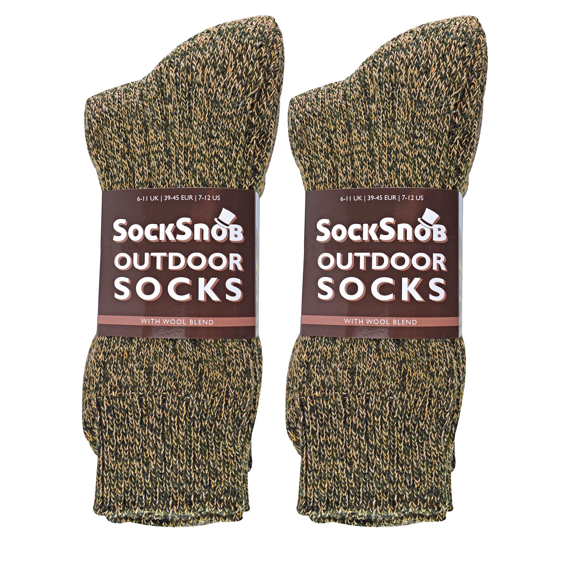 Mens Winter Warm Wool Blend Hiking Socks for Boots (Multipack Options)