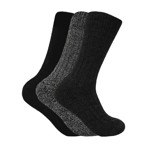 Mens Winter Warm Wool Blend Hiking Socks for Boots (Multipack Options)