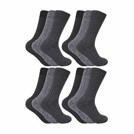 Mens Winter Warm Wool Blend Hiking Socks for Boots (Multipack Options)